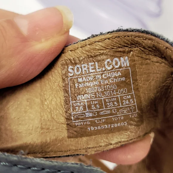 Sorel Denim Blue Block Heel Sandals Sz 7.5 - Picture 3 of 4